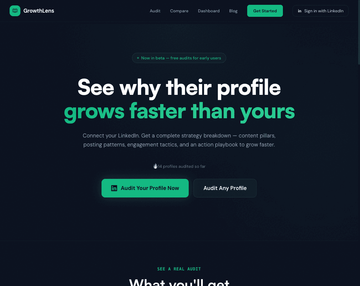 GrowthLens screenshot